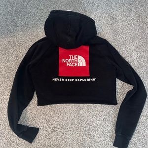 North Face cropped hoodie